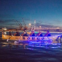 L'equipaggio del Borgo, vincitore della Giostra dell'Antenna 2017. Ph Andrea Dani